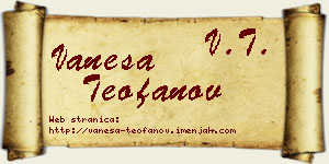 Vanesa Teofanov vizit kartica